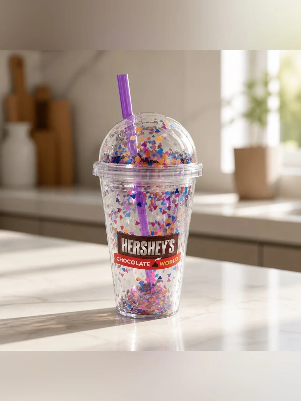 NWT Hershey Chocolate World Limited Edition 50th Anniversary Tumbler Sparkle Cup